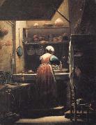 CRESPI, Giuseppe Maria The Scullery Maid oil on canvas